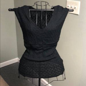 Black v neck blouse